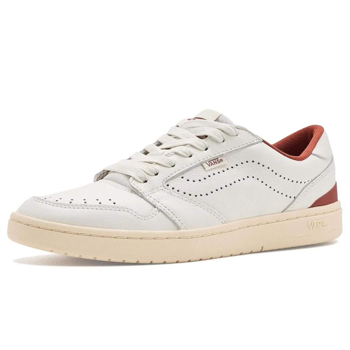 Unisex Sneakers Athletic Shoes  Court Low Marshmallow/Burgundy by Vans