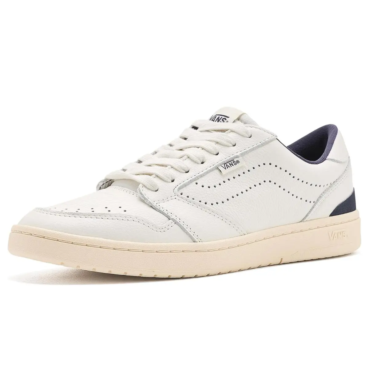 Unisex Sneakers Athletic Shoes  Court Low White/Navy by Vans