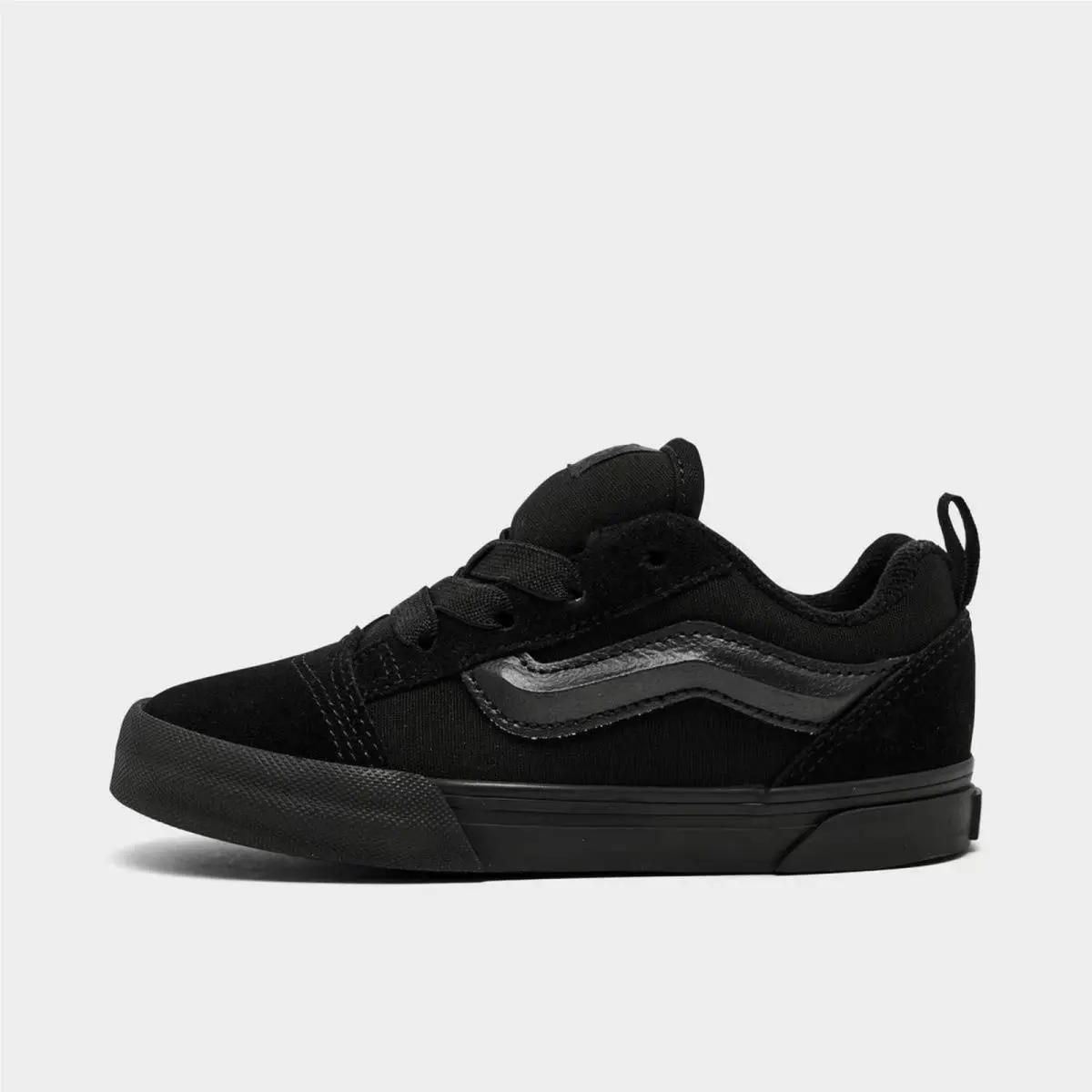 Kids` Toddler Vans Knu Skool Casual Shoes Triple Black Suede 00EFBGDY 001