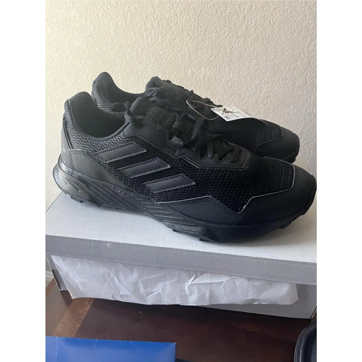 Adidas Tracefinder Trail Running Q47235 Men`s Sneakers Size 12 Black Shoes