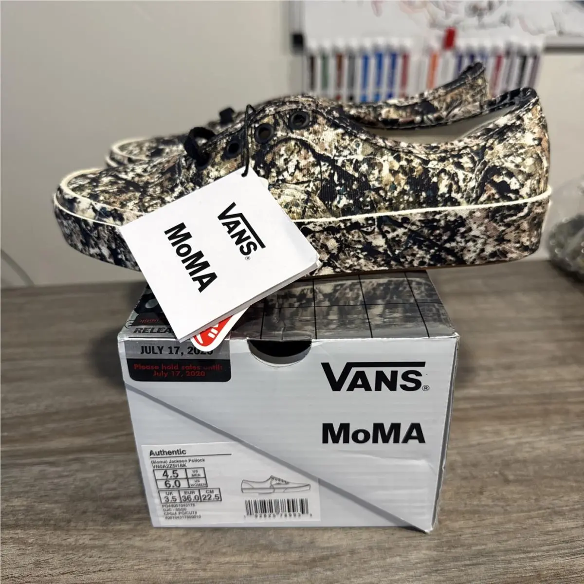 Vans Authentic x Moma Jackson Pollock American Size 6 Women`s