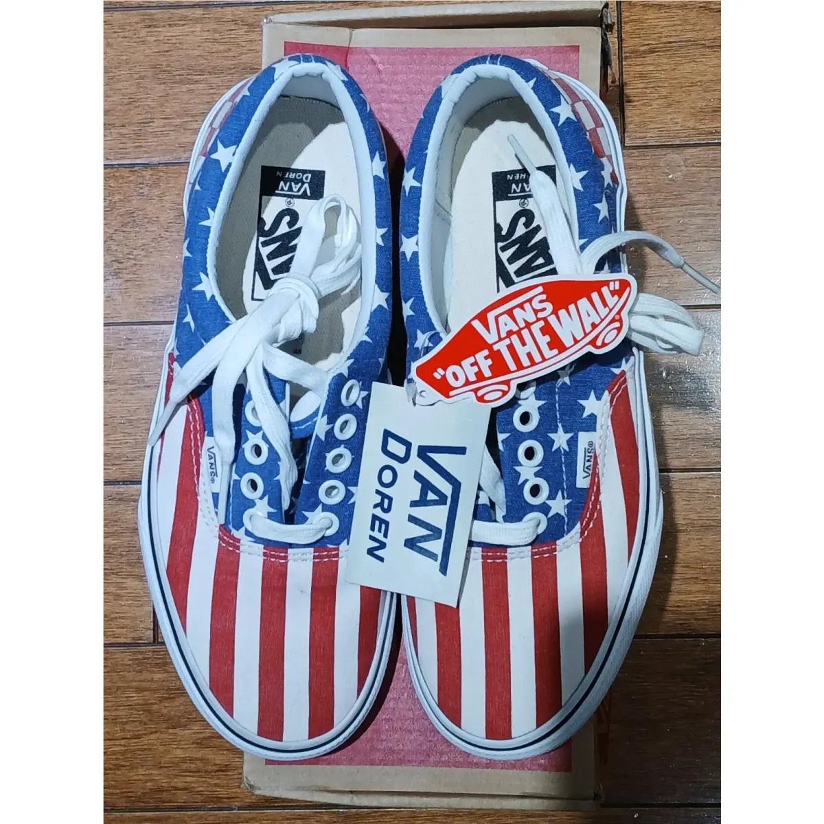 Vans Stars Stripes Van Doren Usa Mens 6 1/2 6.5 in Box