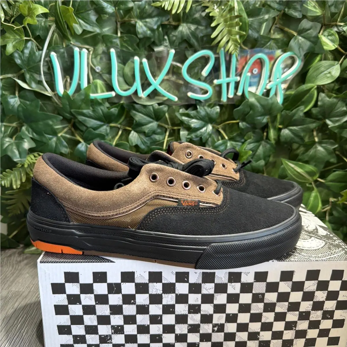 Vans Skate Era Wafflecup Men’s Black Brown Size 10 Sneakers