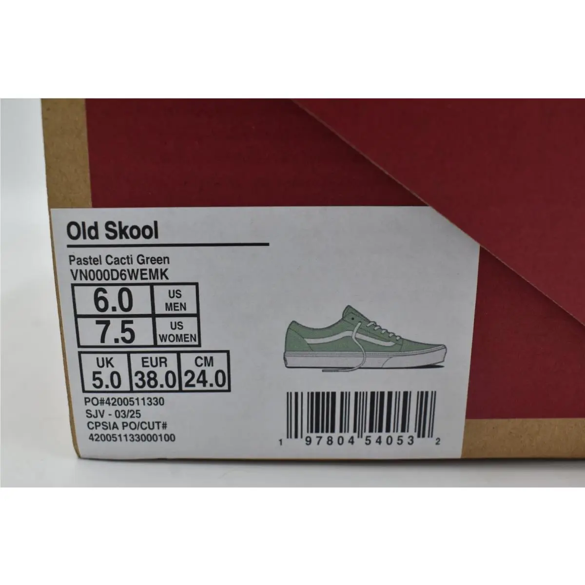 Vans shoes - Green (UPC: 197804540532) 9