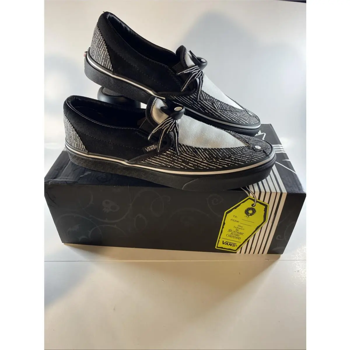 Mens Size 10 - Vans X Nightmare Before Christmas - Jack Nightmare Slip-on Vans