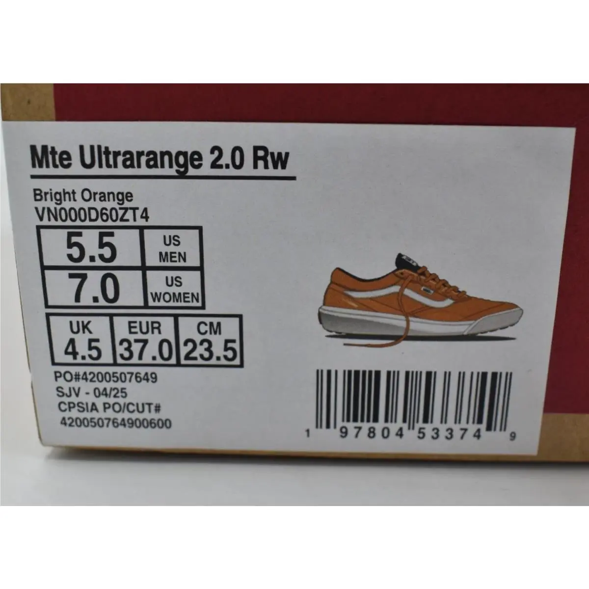 Vans shoes - VANS UltraRange - UltraRange - Orange (UPC: 197804533749) 10