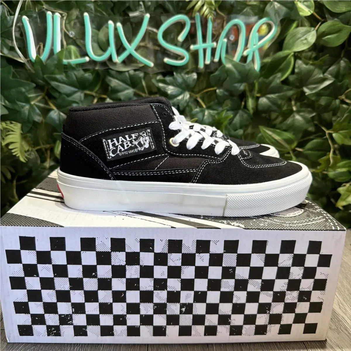 Vans Ultracush Mid Half Cab Suede Black Men`s Size 5.5 Women 7