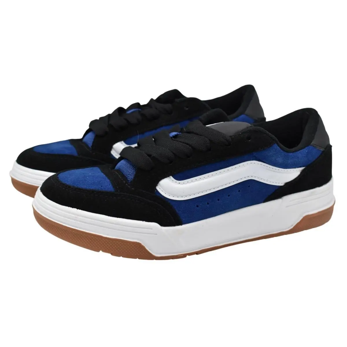 Vans Womens Size 7.5 Hylane Retro Skate Y2K Black Blue Sneaker Shoes