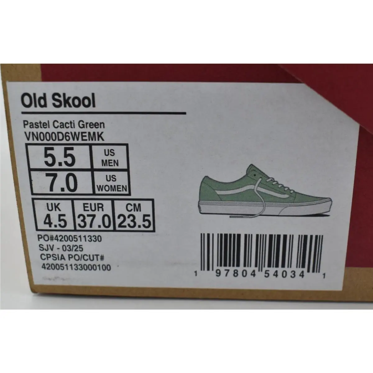 Vans shoes - Green (UPC: 197804540341) 9