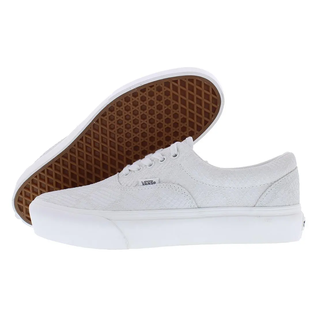 Vans Era Platform Unisex Shoes Size 9.5 Color: Emboss/blanc De Blanc