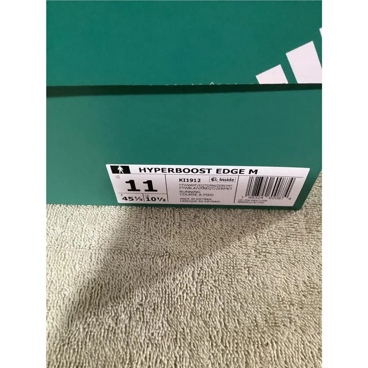 Adidas shoes - Hyperboost Edge - Hyperboost Edge - KI1912 - White / Equipment Green (UPC: 198324600874) 6