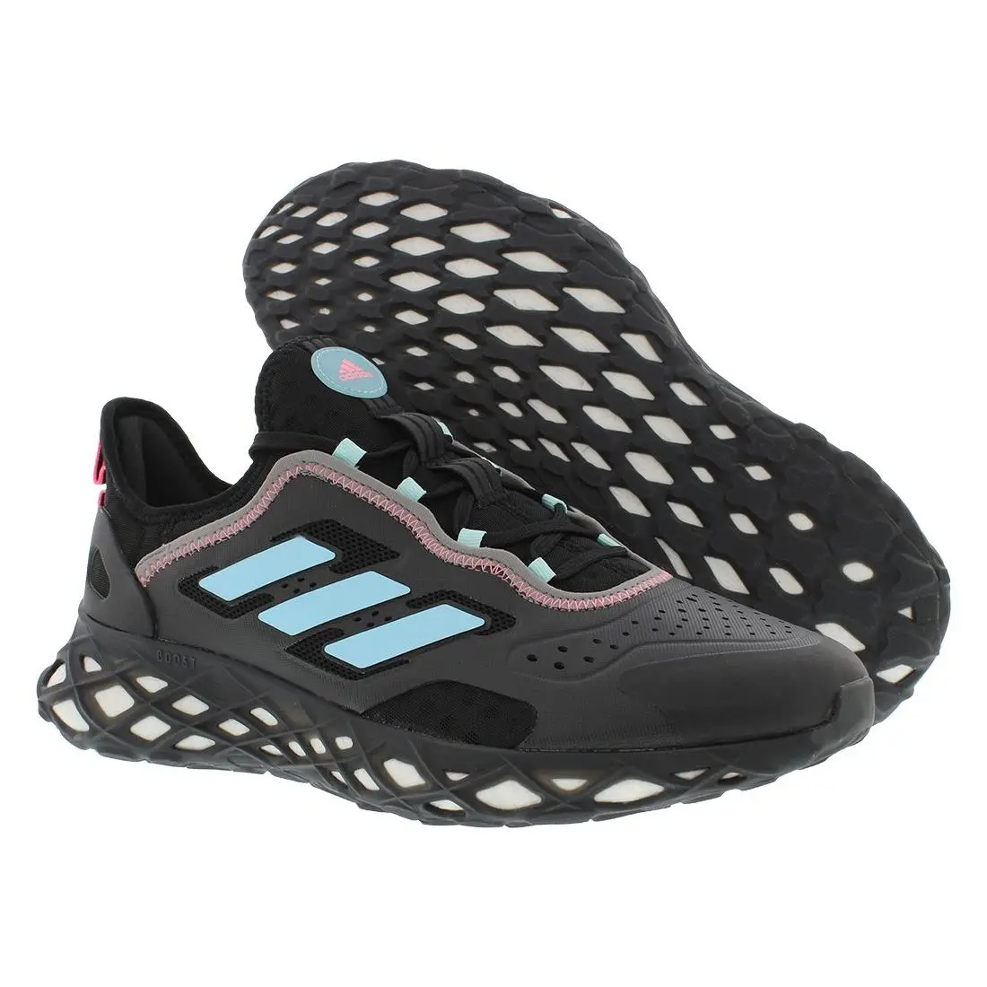Adidas Web Boost Mens Shoes Size 10 Color: Carbon/bliss Blue/core Black