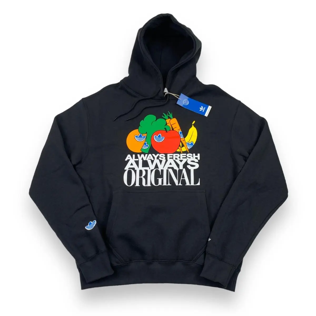 Originals Always Fresh Sweatshirt Hoodie Mens Medium Black Trefoil HD5259 by Adidas