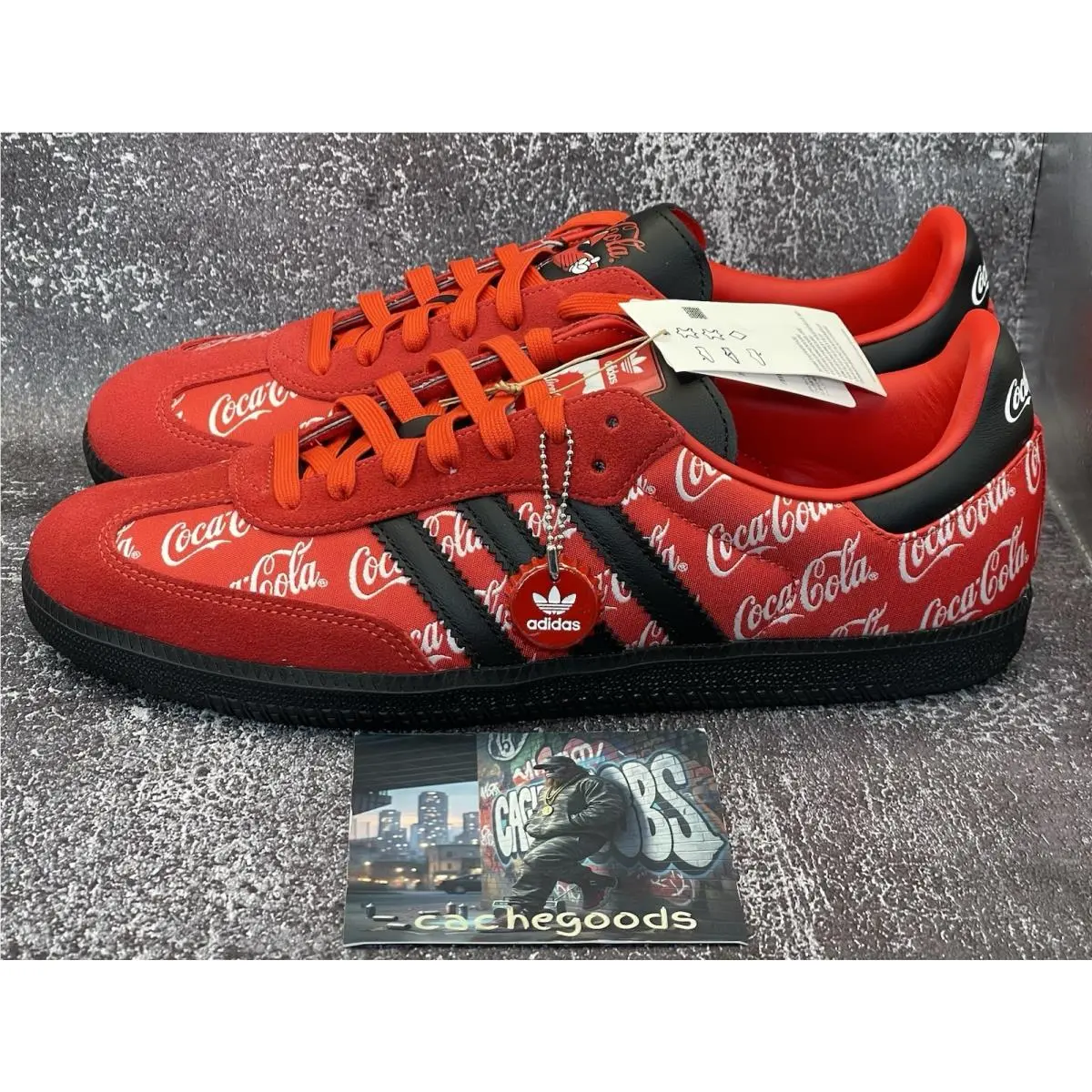 Adidas Samba OG Coca Cola Black White Men`s Size 11.5 KH6893 Rare 11.5