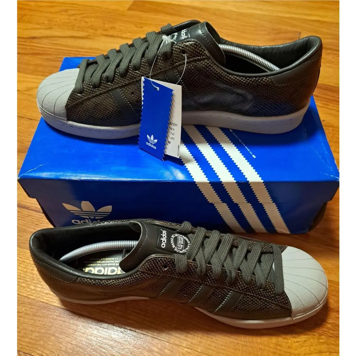 Adidas Superstar Vintage Men`s 13 Sneakers Brown Snakeskin 667221 2007