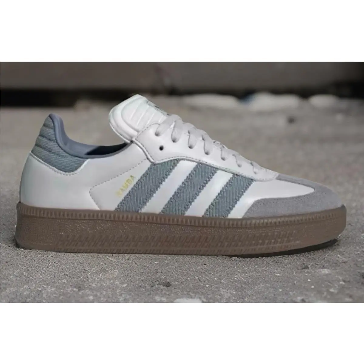 Adidas Samba Xlg Men 7 Women’s 8 Grayone/supplier Colour/gum Sneakers w/ Box