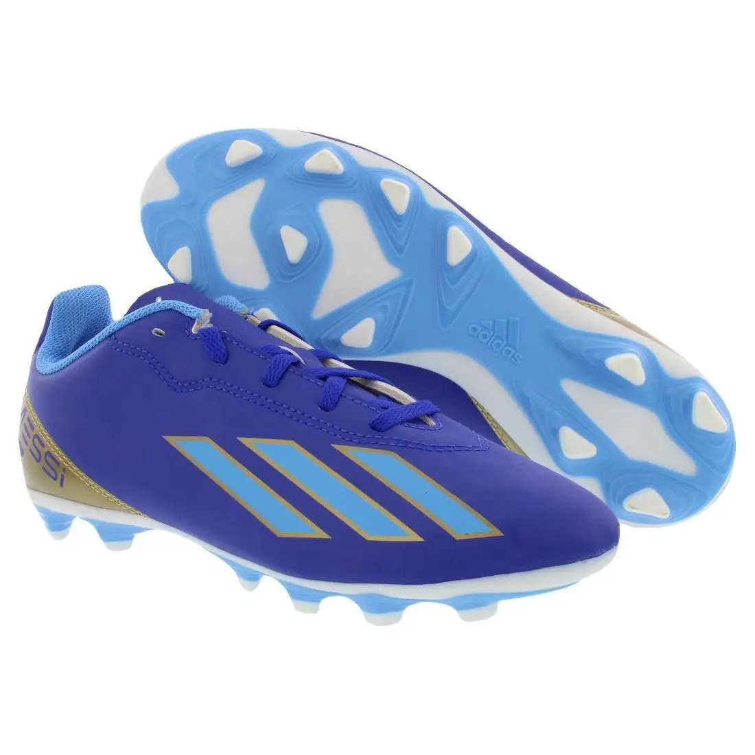 Adidas X Crazyfast Club Fxg Unisex Shoes Size 6 Color: Indigo/blue/gold - Indigo/Blue/Gold, Main: Blue
