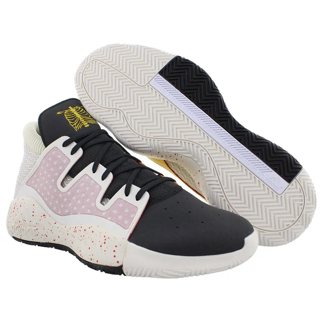 Adidas Pro Vision Mens Shoes Size 13 Color: Off-white/bold Gold/carbon