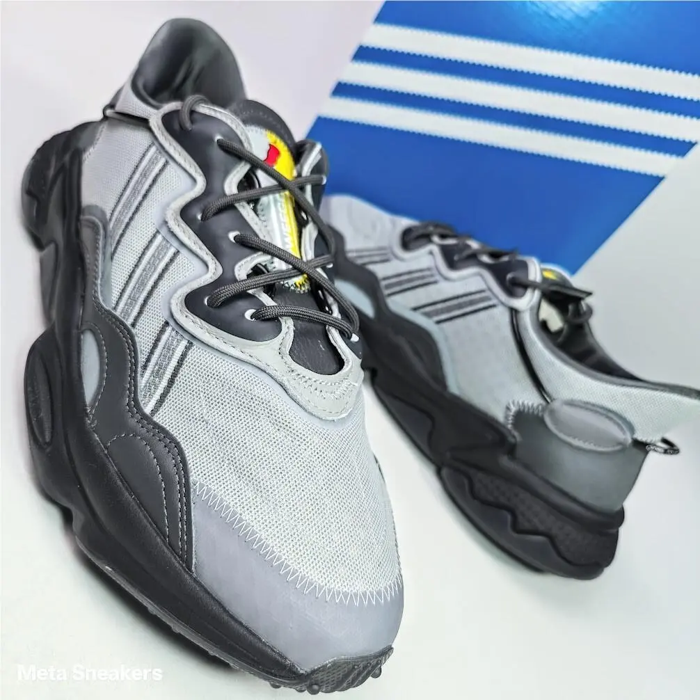 Adidas US 13 Men`s Grey Black Retro Streetwear Comfort Rare Ozweego GY1346