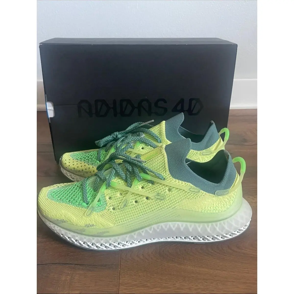 Adidas 4D Men’s Fusio Semi Frozen Yellow Running Shoes Size 9