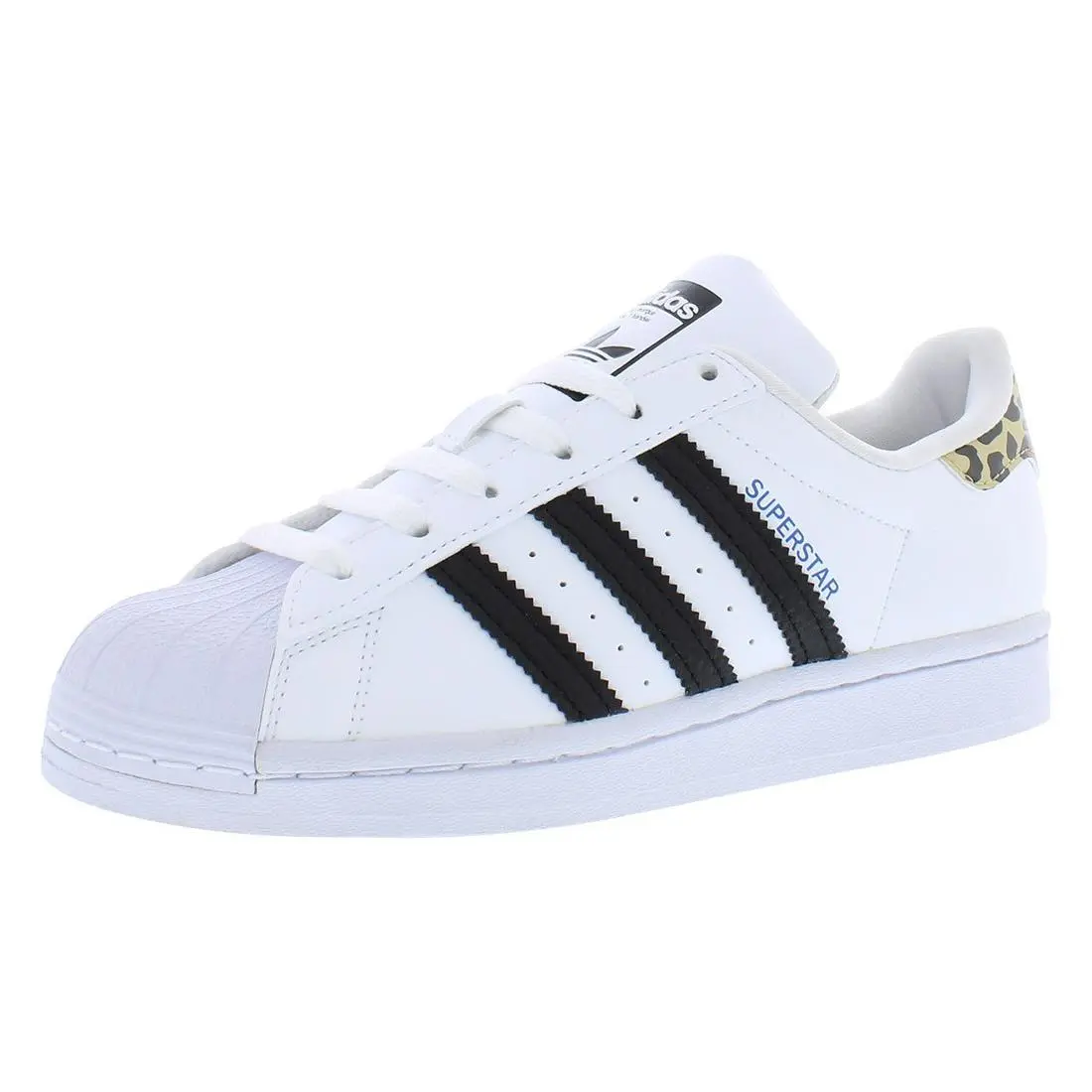 Adidas Superstar GS Boys Shoes Size 3.5 Color: Cloud White/core Black/blue