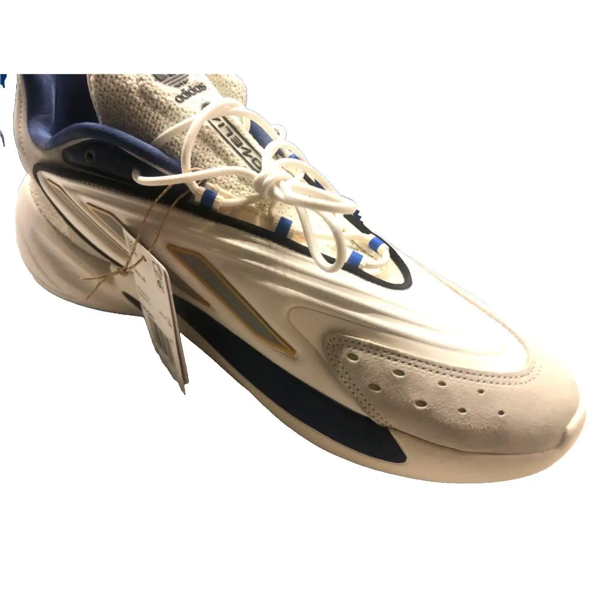Adidas Men`s Ozelia White/blue Shoes Sneakers Size US 13