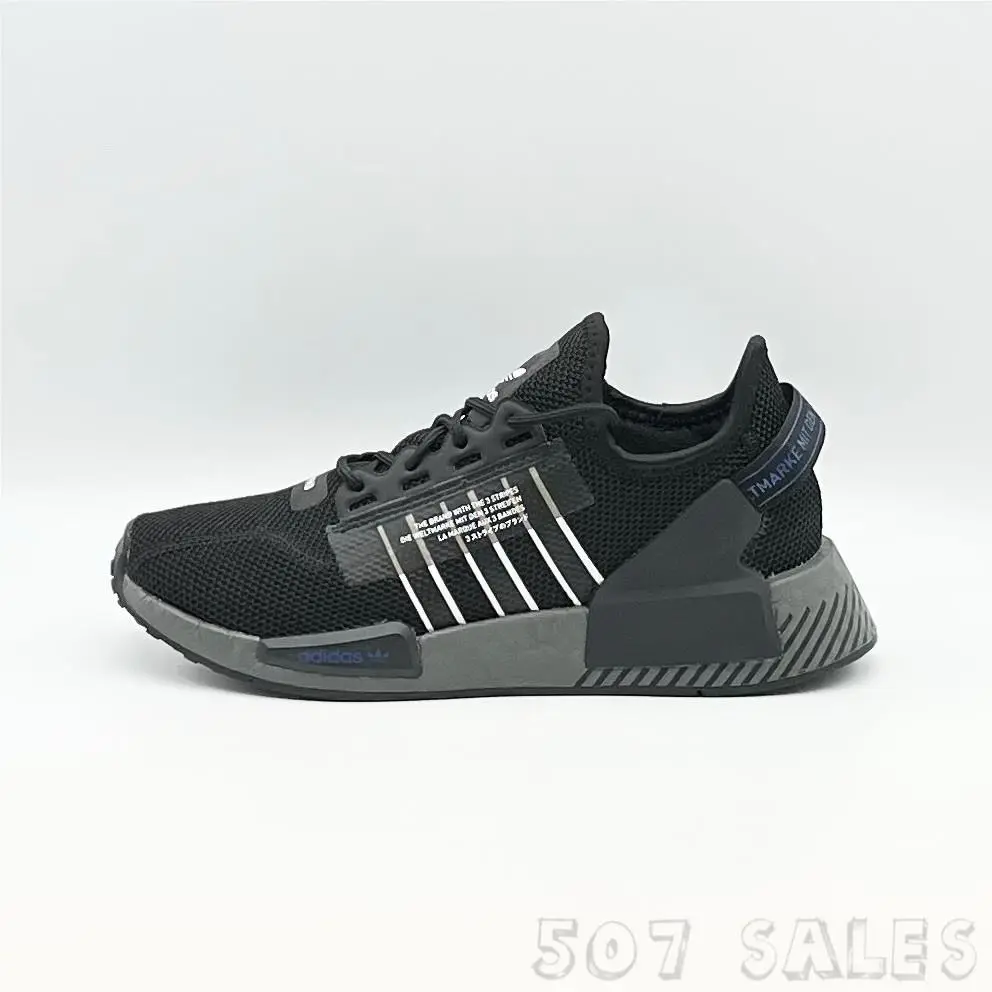Adidas Nmd R1.V2 J Black / Grey / Blue HQ6696 - Size 5.5