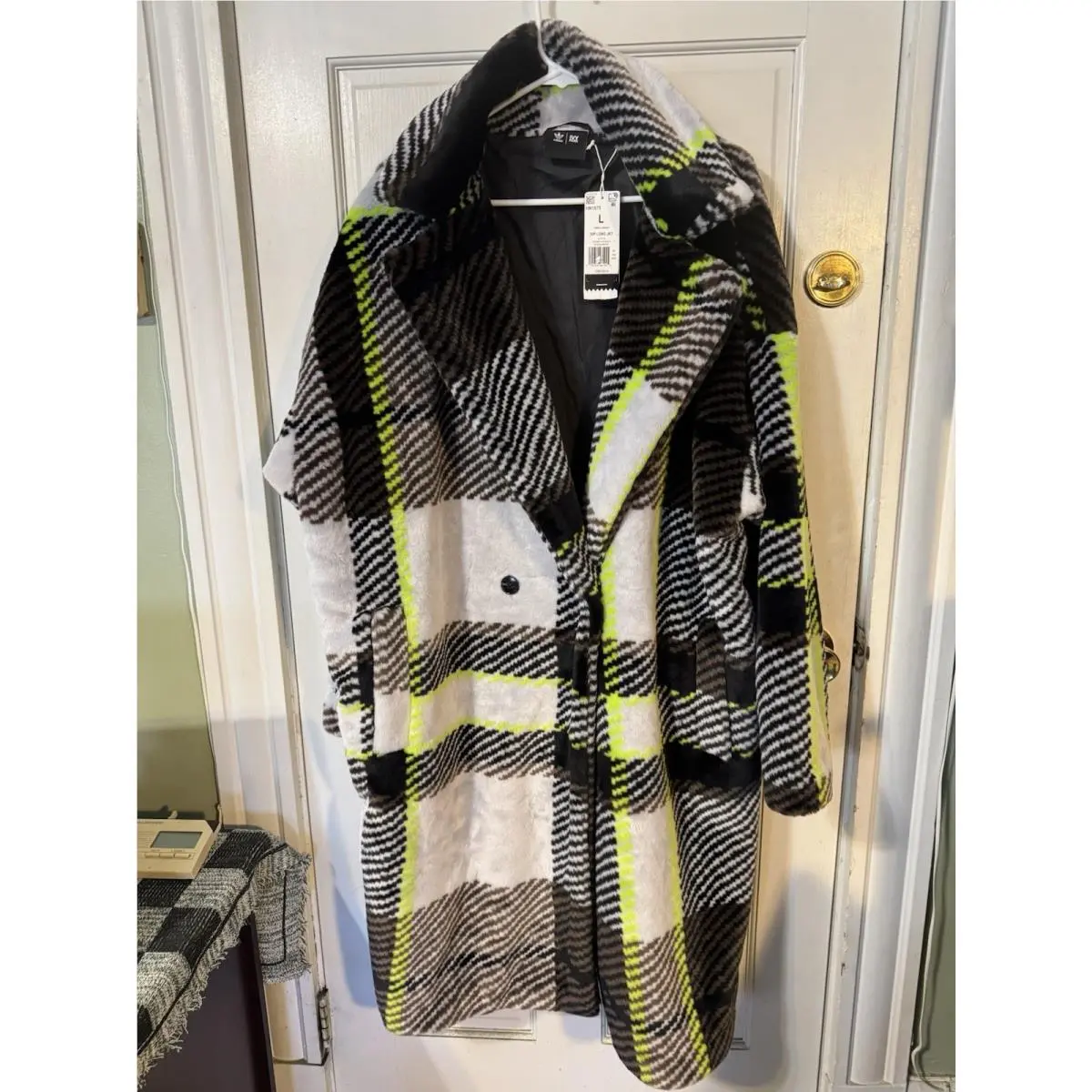 Adidas Ivy Park Long Jacket HN1573 Brn. Gry. Grn.women’s LG.PP-29” L-44”Slv-20”