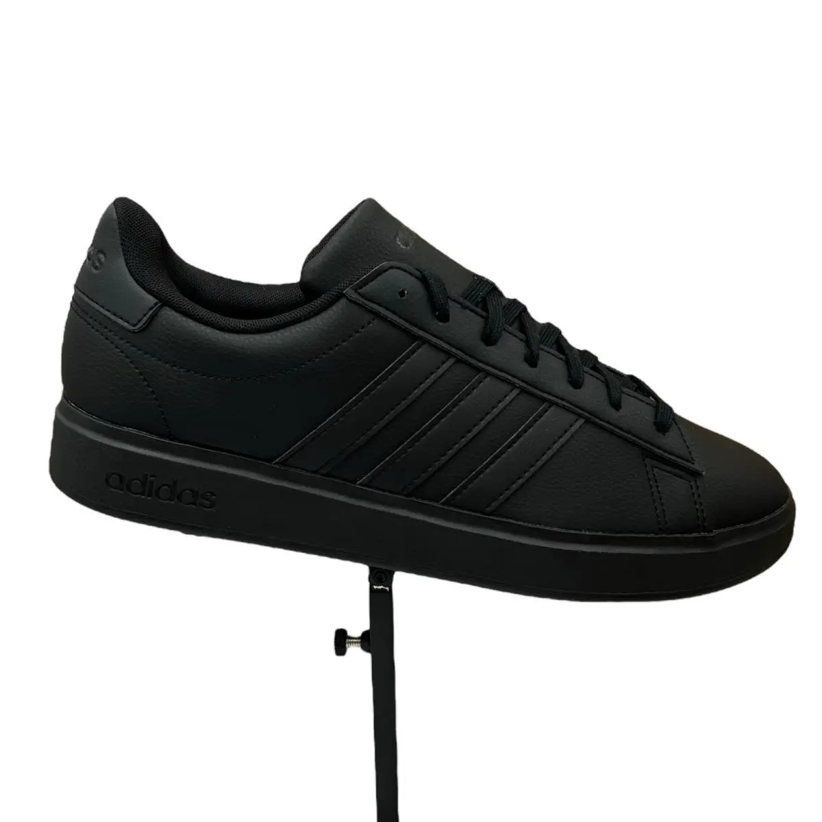 Adidas Men`s Grand Court 2.0 Low Top Casual Sneakers Size 10.5 Solid Black Shoes