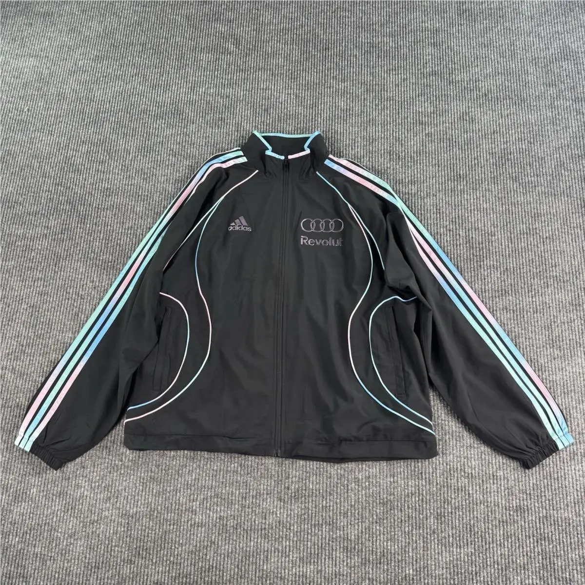 Adidas Audi Revolut Audi Formula 1 Track Jacket Men Medium Black Blue