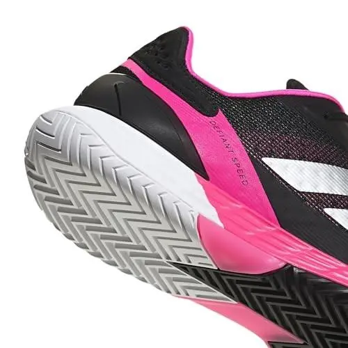 34DC094 Adidas Defiant Speed 2 Men 8 Black/silver Metallic/lucid Pink -new