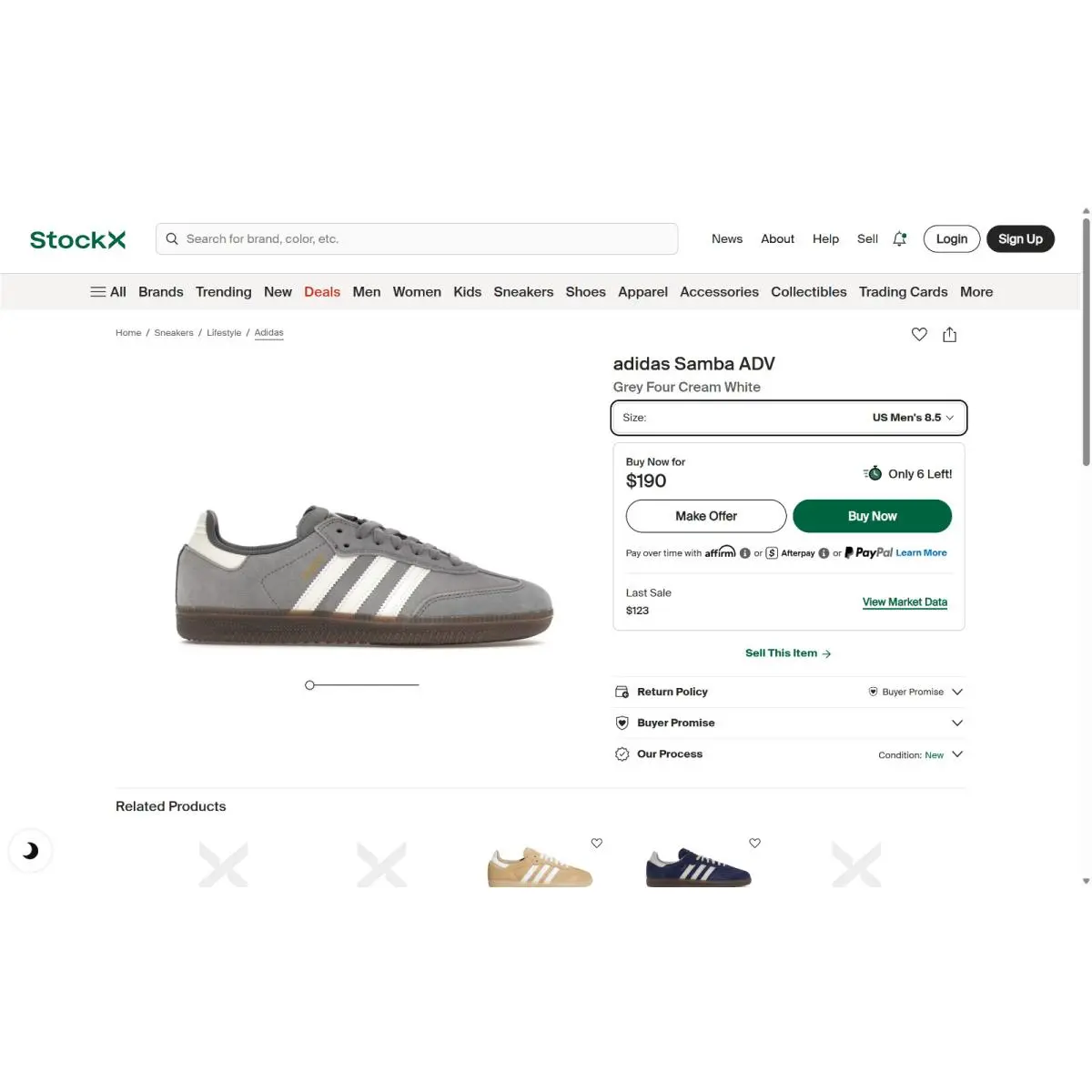 Adidas shoes - adidas Samba - Samba - HQ7541 - Grey Four / Cream White / Grey Three (UPC: 198320339303) 8