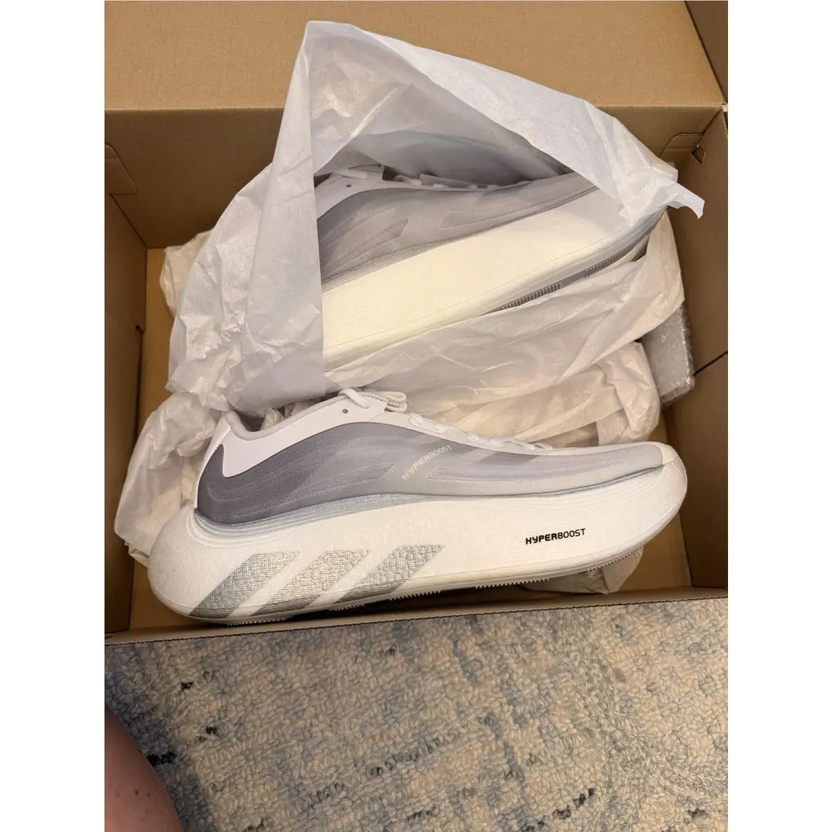 Adidas Hyperboost Edge White Light Grey Silver Fifa World Cup Netherlands Issue