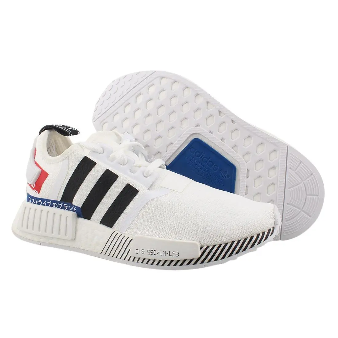 Adidas Nmd R1 GS Boys Shoes Size 6 Color: Cloud White/core Black/lush Blue