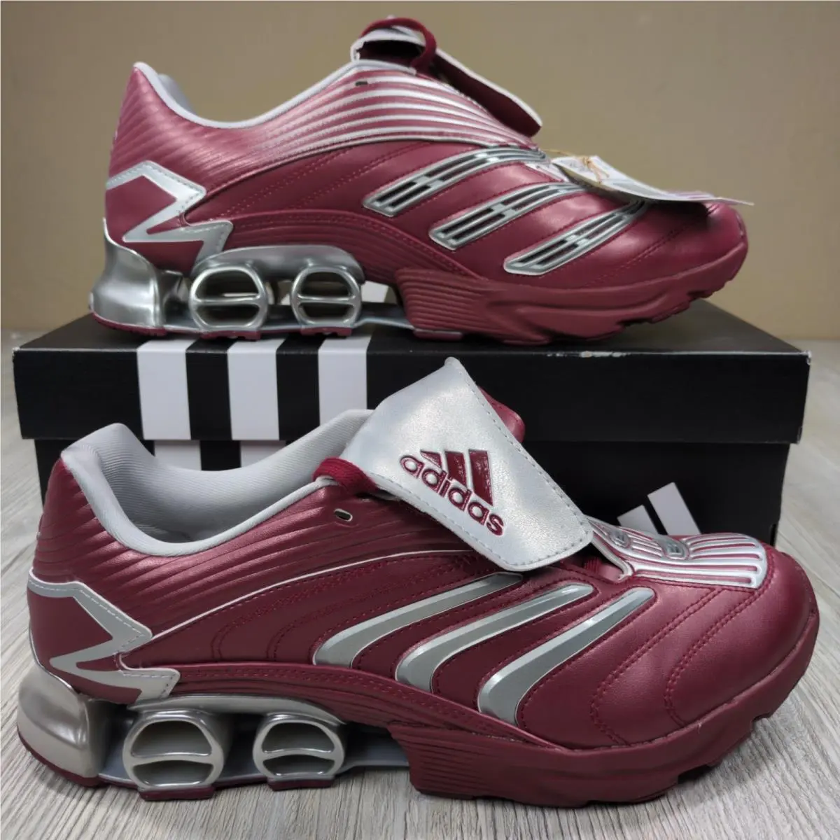 Adidas Predator Megaride Burgundy Silver Mens Size 10.5 JS1554