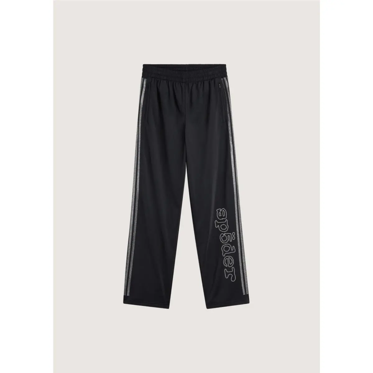 Sp5der X  Rhinestone Track Pants Size Large Black by Adidas