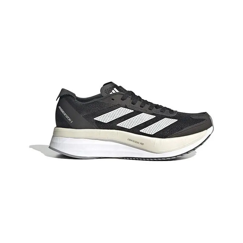 Adidas Women`s Adizero Boston 11 Running Shoes Sneakers Black White Size 10