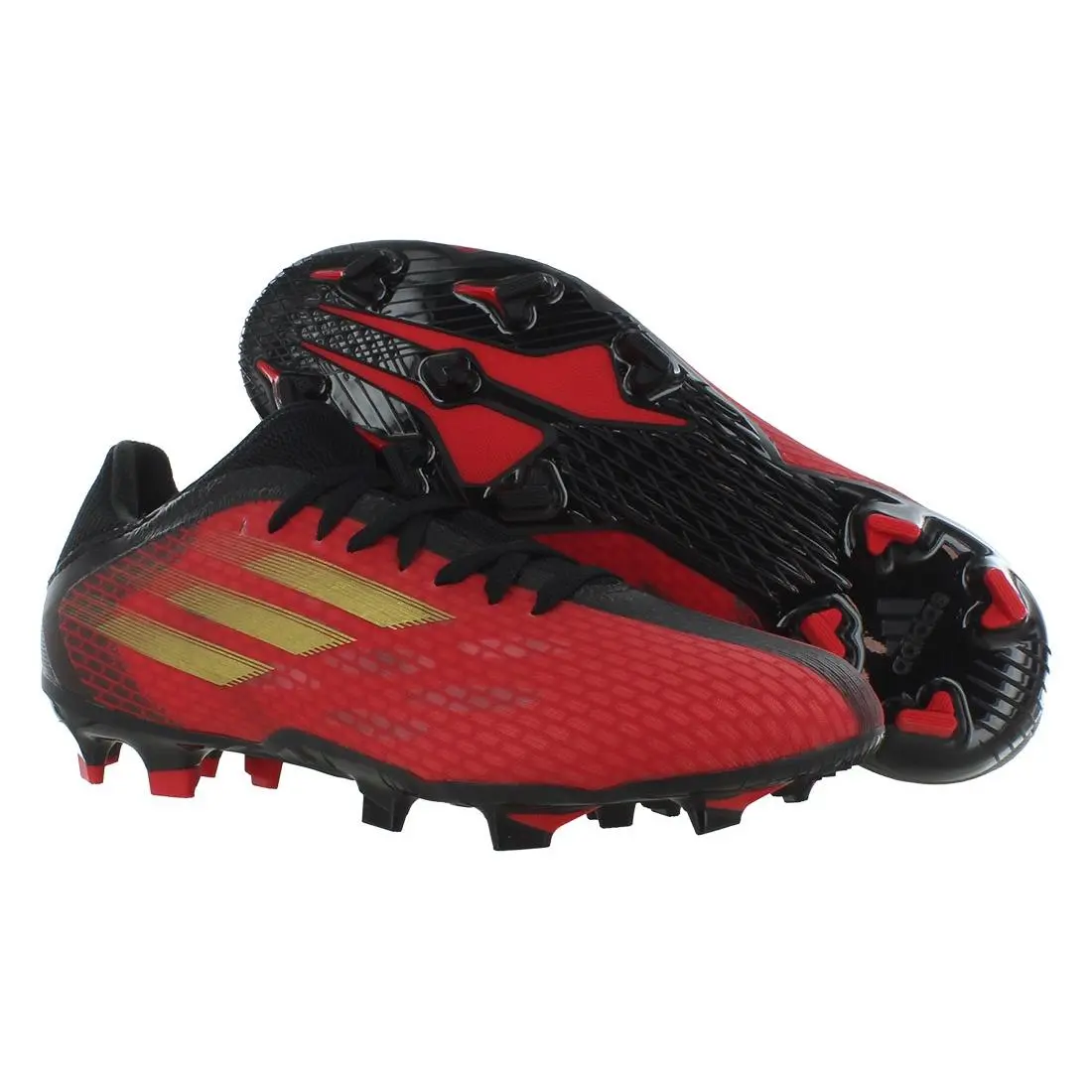 Adidas X Speedflow.3 Firm Ground Unisex Shoes Size 7 Color: Vivid Red/gold