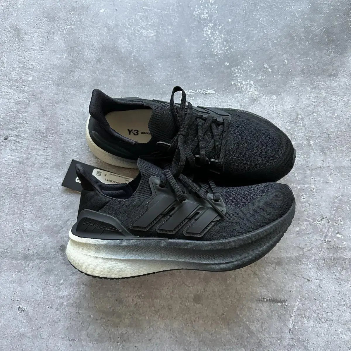 Adidas x Yohji Yamamoto Y-3 Ultraboost 5 Black JR6647 Size US 5.5 UK 5 EU 38