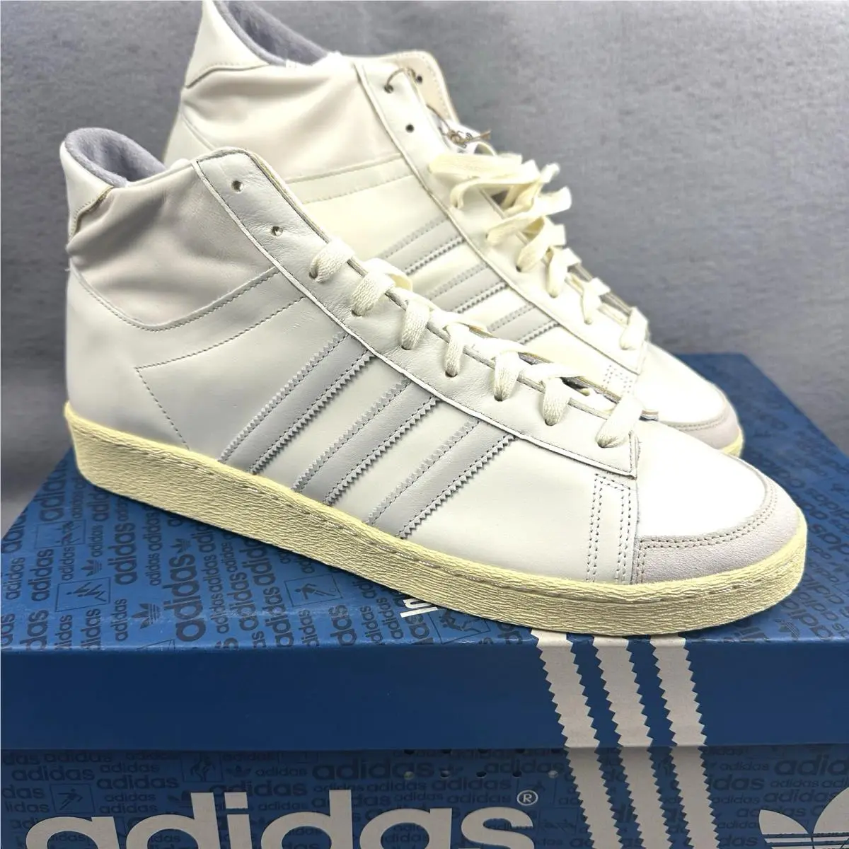 Adidas Jabbar Hi IH3183 Off White Orbit Grey Cream White Men`s Size 14 Box