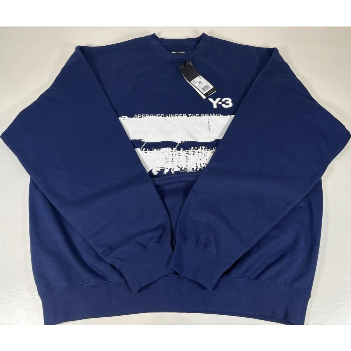 Y-3 Yohji Yamamoto Crew Neck Sweatshirt Blue Size Medium by Adidas