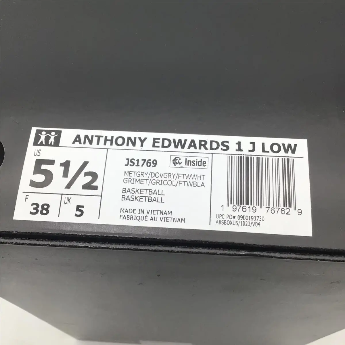 Adidas shoes - Anthony Edwards 1 J Low - Gray 5