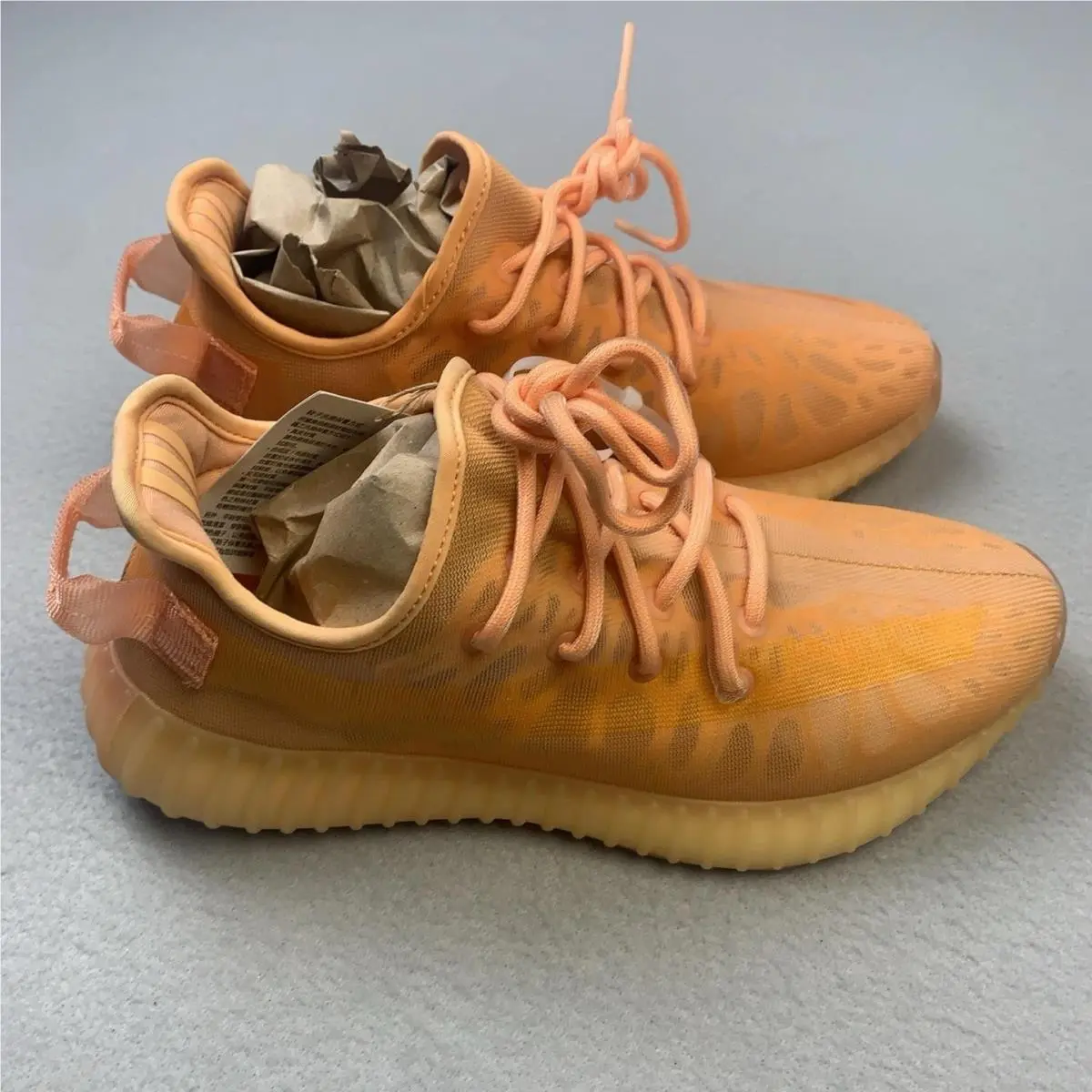 Adidas Yeezy Boost 350 V2 Shoes Mens Size 8.5 Orange Mono Clay Sneakers GW2870