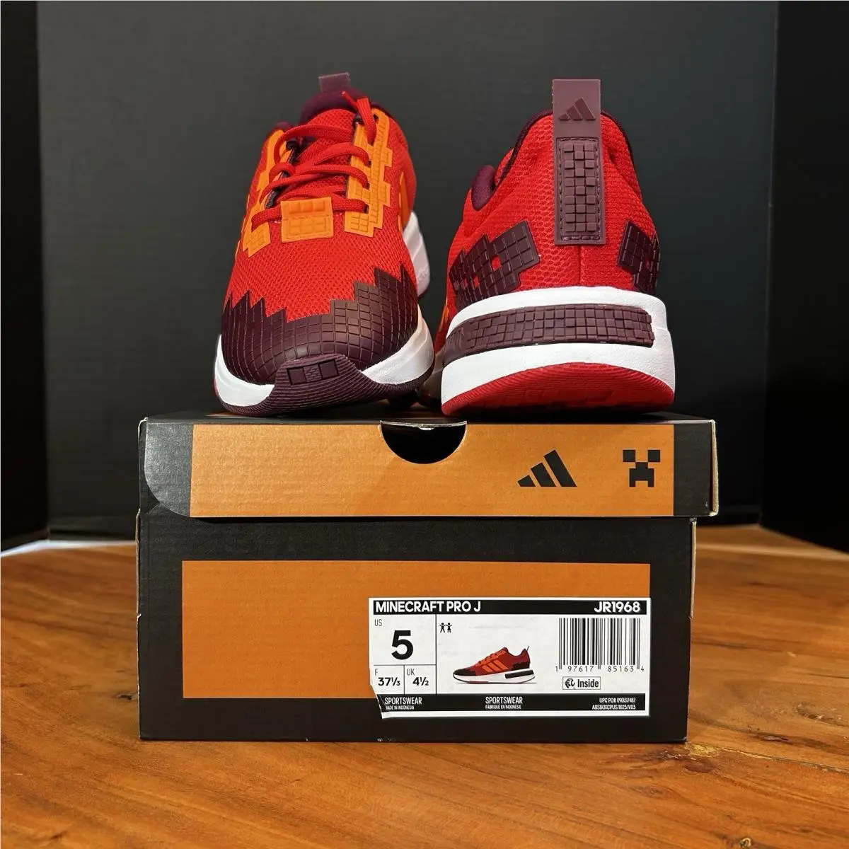 Adidas shoes - Minecraft Pro J - Minecraft Pro - Red (UPC: 0197617851634) 0