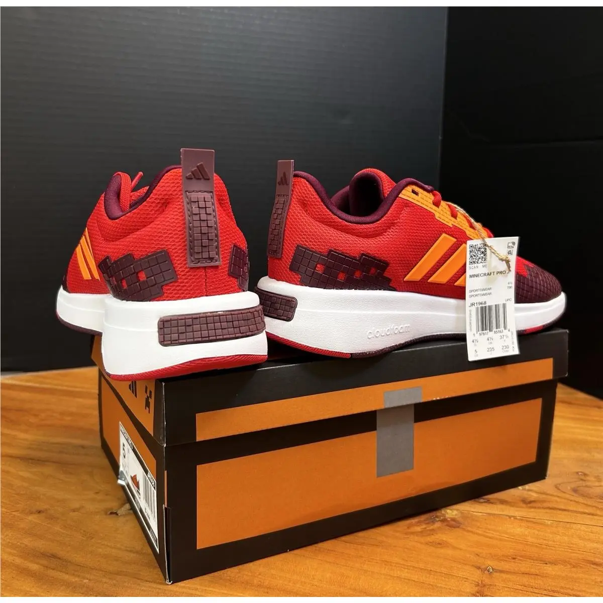 Adidas shoes - Minecraft Pro J - Minecraft Pro - Red (UPC: 0197617851634) 1