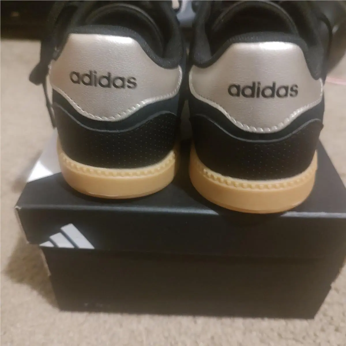 Adidas Breaknet Sleek Womens Sneakers Black Metallic Silver Gum JR0685 Size 7.5