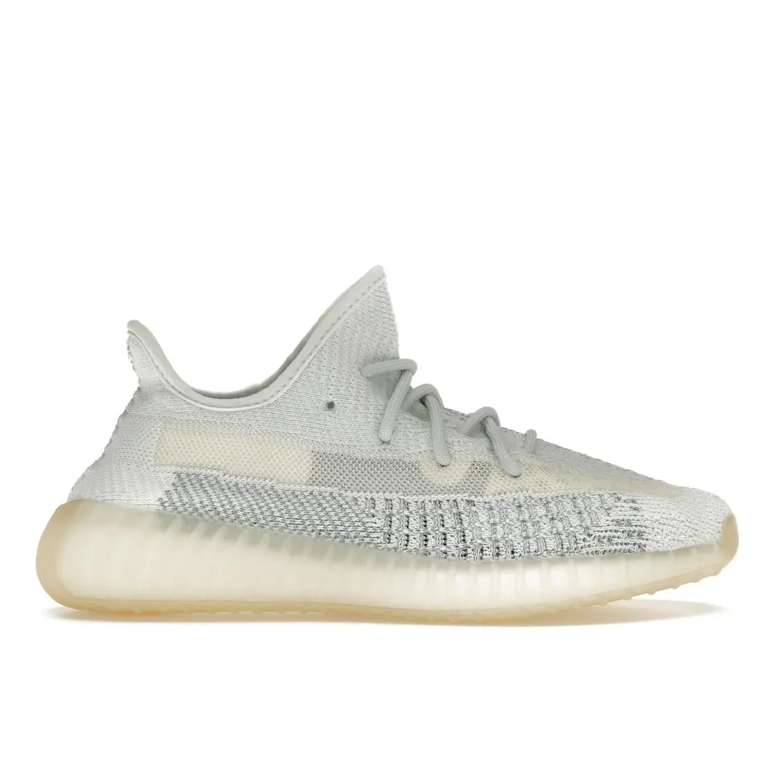Size 5 Adidas Yeezy Boost 350 V2 Cloud White Reflective - Multicolor