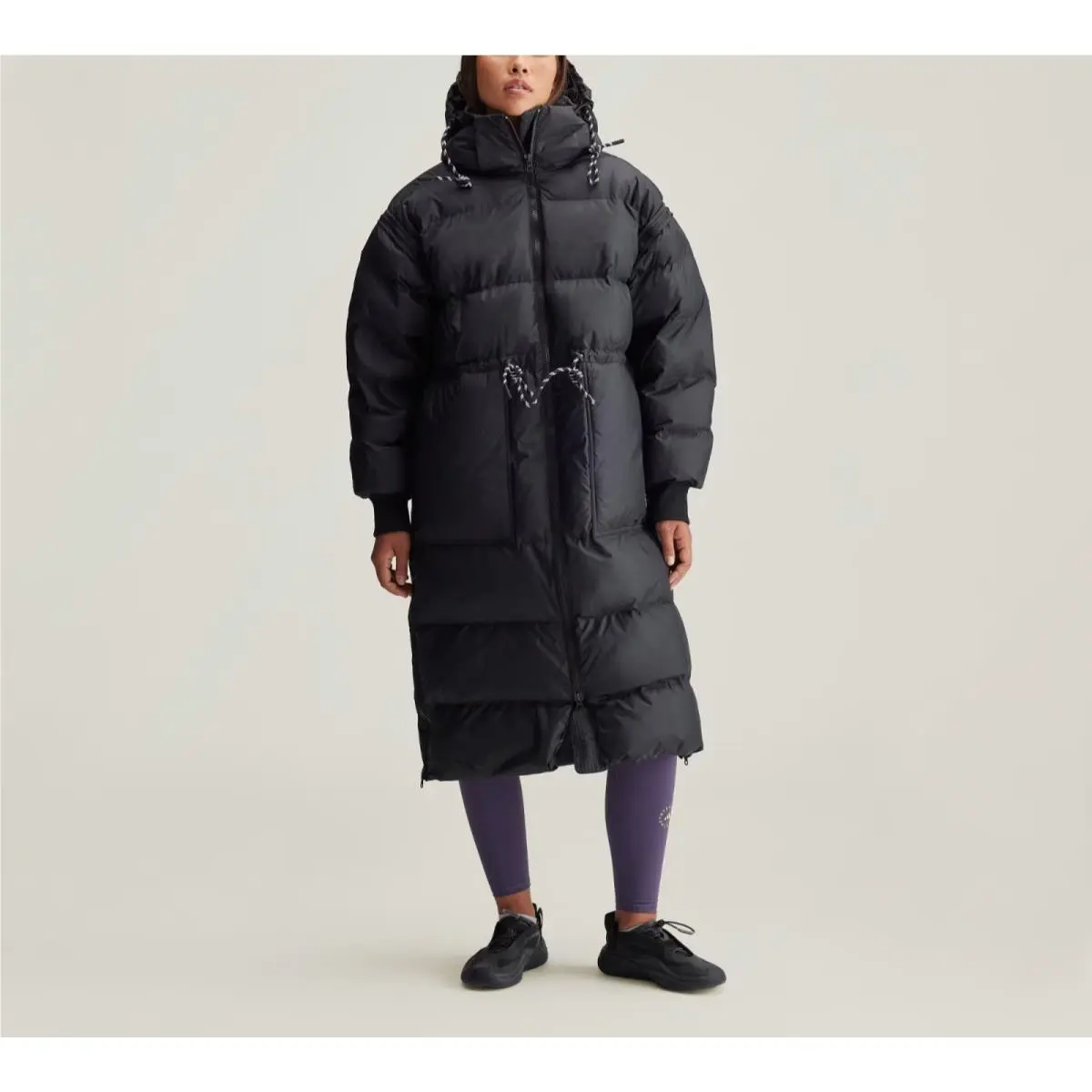 by Stella Mccartney Long Padded Jacket Size Medium Women Black IX3081 by Adidas
