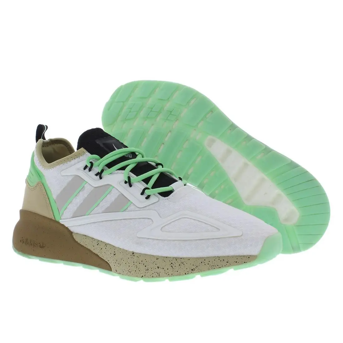 Adidas Originals Zx 2K Boost Mens Shoes Size 6 Color: White/beige/mint