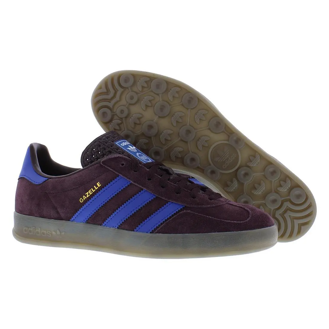 Adidas Gazelle Indoor Suede Mens Shoes Size 8.5 Color: Shadow Maroon/semi - Shadow Maroon/Semi Lucid Blue/Simple Brown, Main: Purple